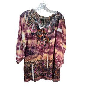 Lane Bryant Multicolor Abstract Print Tunic Top Size 14/16